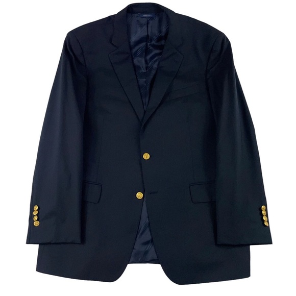 Classic Navy Blazer with Gold Buttons - Picture 1 of 12